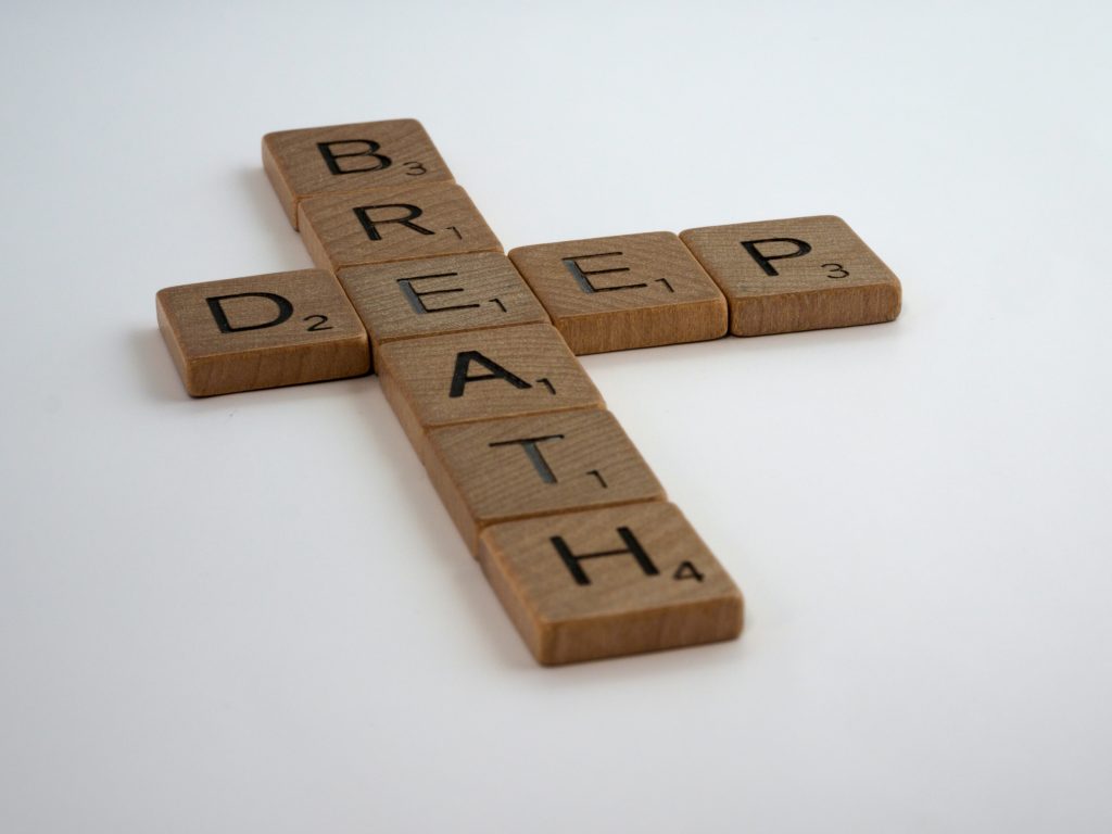 picture of deep breath scrabble pieces